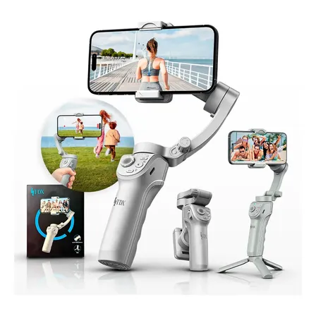 Estabilizador Celular Gimbal 3 Eixos Para Tripé Ia Video Estabilizador Câmera 360 Compatível Com iPhone Andoid Ios Marca Tdx Cor Cinza