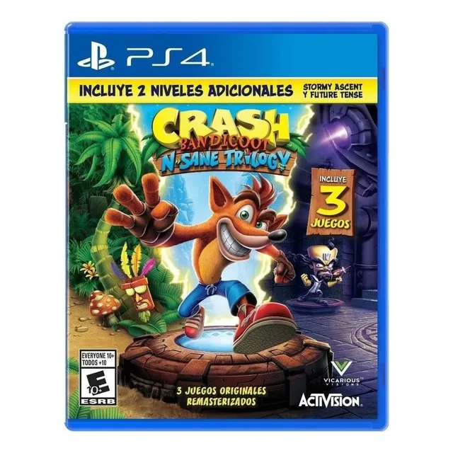 Crash Bandicoot: N. Sane Trilogy Ps4 Físico Incluye 3 Juegos