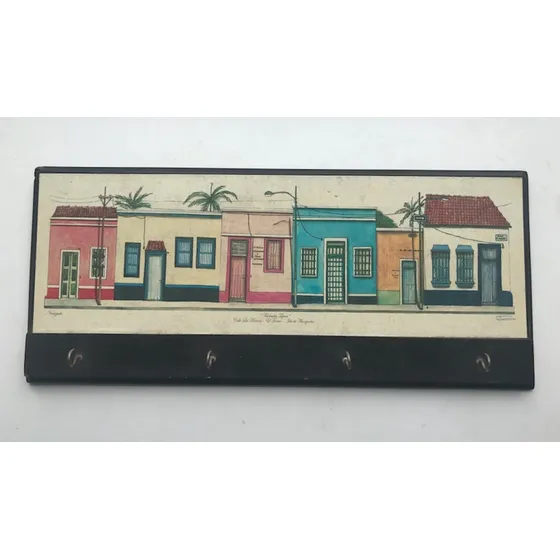 Cuadro Calle La Marina, Isla Margarita Organizador Llaves