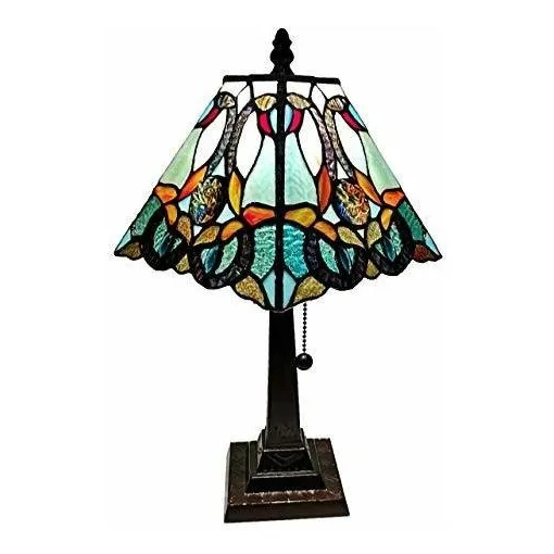 Amora Lighting Mini Lampara De Acento Estilo Tiffany 15  De