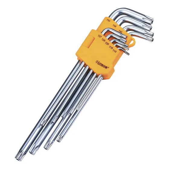 Juego De 9 Llaves Torx,  Extras Largas Hoteche
