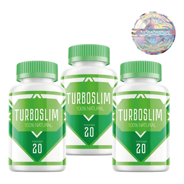 Turboslim Baja De Peso Natural 500mg 20 Capsulas 03 Frascos Sin Sabor