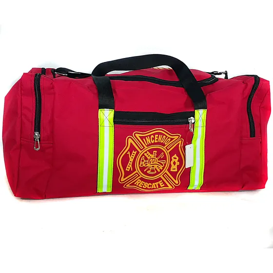 Bolso Porta Fajina Doble Bolsillo Bomberomanía Rojo