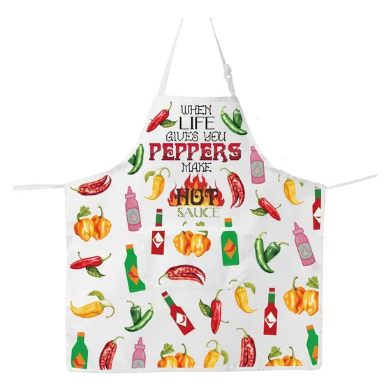 Delantal Salsa Picante When Life Give You Peppers Make