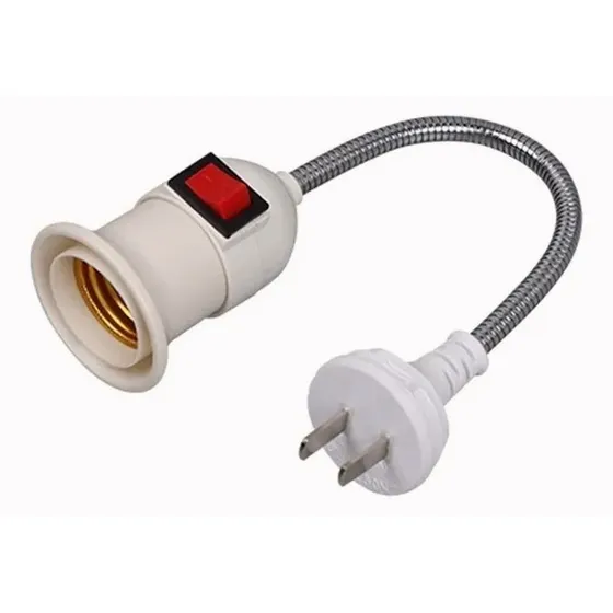 Lampara Adaptador Enchufe A Socket Movil Para Foco Clavija