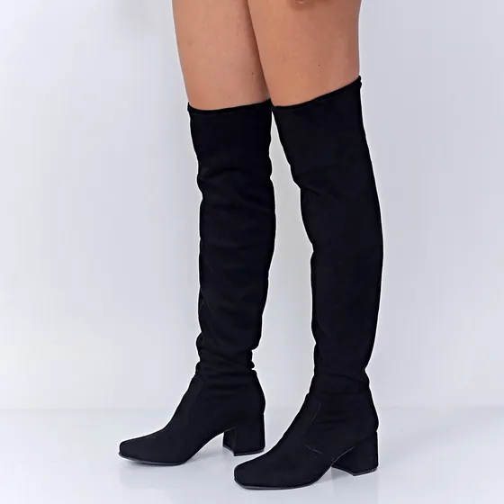 Bota Bucanera Mujer Caña Alta Taco Bajo Lady Comfort