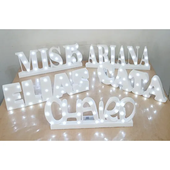 Nombres Luminosos Letras Carteles Luz Led Polifan Candy Bar 