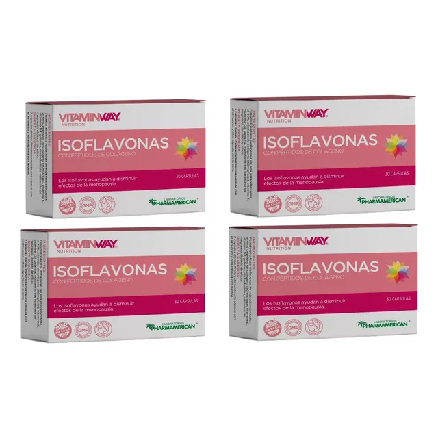 Pack X 4 Isoflavona C/peptidos De Colageno Vitamin Way X 30