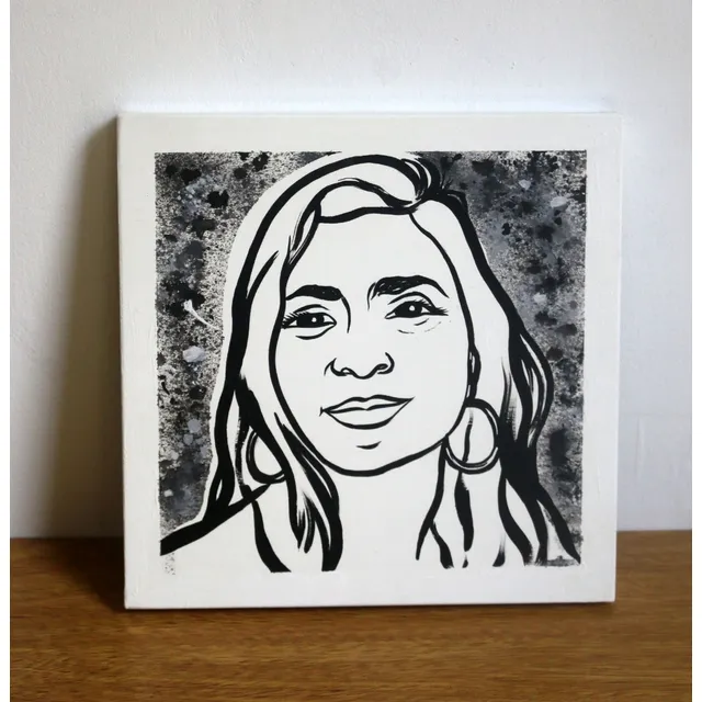 Retrato Personalizado Dibujo Pintura A Partir De Tu Foto Gde