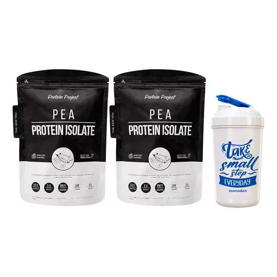 Vegan Pea Protein Project Isolate 908gr X 2 Uni.+ Vaso Sabor Sin Sabor