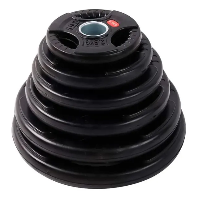 Discos De Caucho Goma Olímpicos Barra Gimnasio 25kg