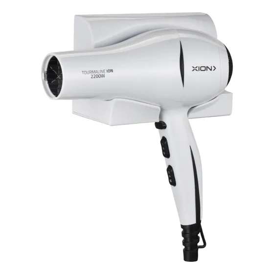 Secador De Pelo Con Soporte Montura De Pared Xion 2200w Color Blanco