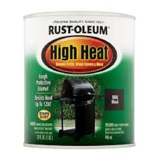 Pintura High Heat Negro Mate Rust Oleum X1litro Envios