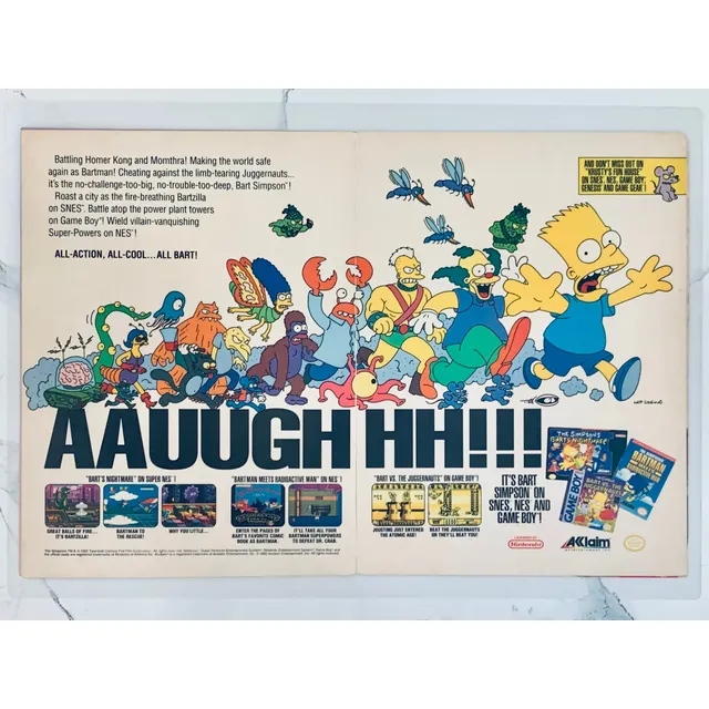 Anuncio Vintage Original The Simpsons - Nes/snes/gb