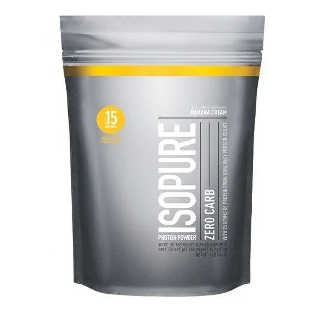 Suplemento en polvo Isopure Proteína sabor banana cream x 454g