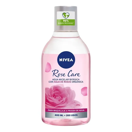 Agua Micelar Bifásica Nivea Rose Care Para Todo Tipo de Piel 400 ml