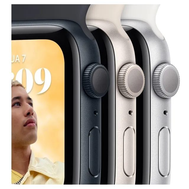Apple Watch Se 40mm (gps, Aluminio, Correa Deportiva) Color de la caja Blanco estelar Color de la malla Blanco estelar/Patrón