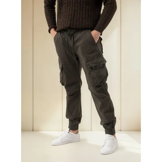Pantalón Cargo Strech De Gabardina Para Hombre Dif Colores