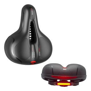 Banco Selim Largo Gel Vazado Confort Com Sinalizador Led Usb Banco Selim Largo Gel Vazado Confort Com Sinalizador Led Usb