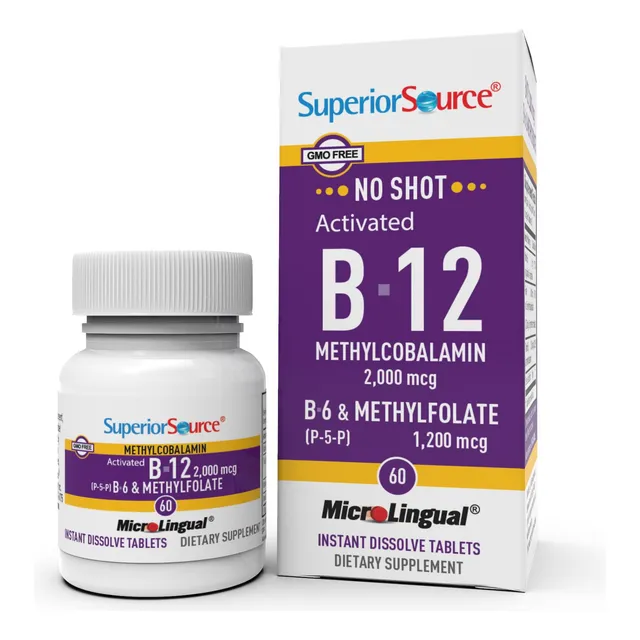 Suplemento De Metilfolato B12, 2000 Mcg, No Inyectado, De Fu