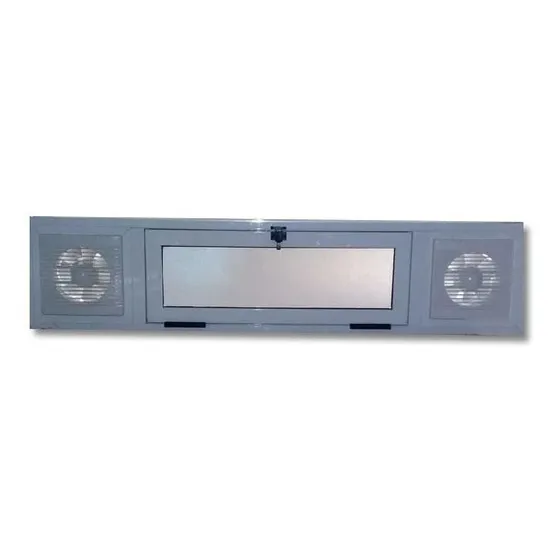 Ventiluz Con  2 Extractores , 150x30, Aluminio Blanco.