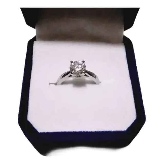 Elegante Y Delicado Anillo Solitario De Compromiso Talla 5
