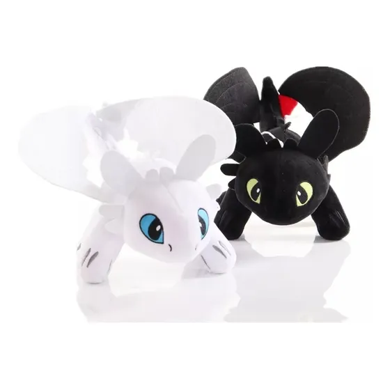 Chimuelo Y Furia Luminosa X2  Hermoso Peluche 25 Cm