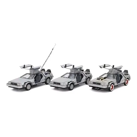 Kit Com 3 Miniaturas De Volta Para O Futuro 1,2,3 Welly 1/24