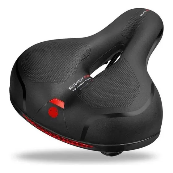 Asiento Gel De Bicicleta Rockbros Aq6090 Rojo Antiprostatico Ancho 220 Mm Largo 260 Mm