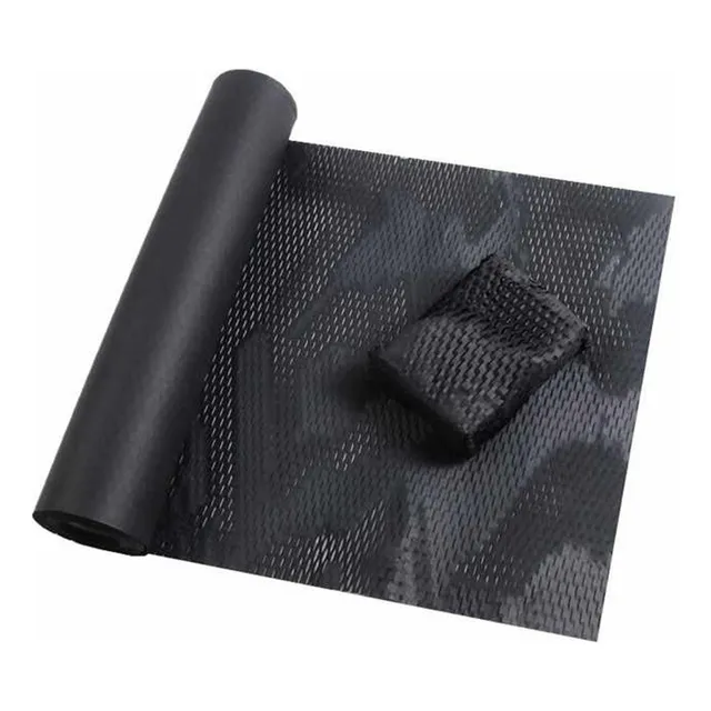 Rollo Papel Kraft Panal 50 Cm X 30 Mt Negro Kraftum
