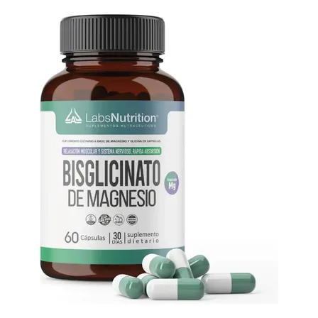 Magnesio Labs Nutrition Minerales en cápsula Sin sabor x 500mg de 60 un