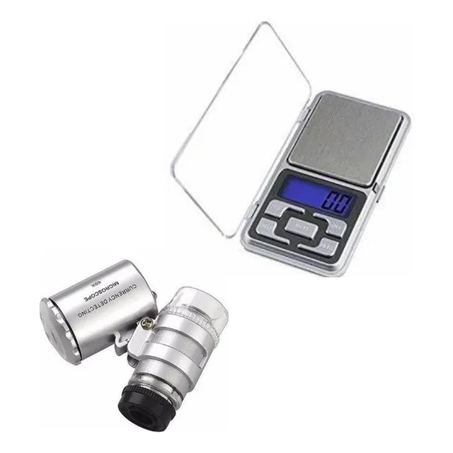 Combo Balanza + Lupa Microscopio 60x - San Mari Grow Shop