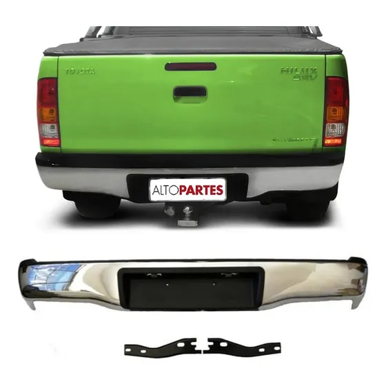 Paragolpe Trasero Toyota Hilux Srv Recto Cromado 2008 A 2015