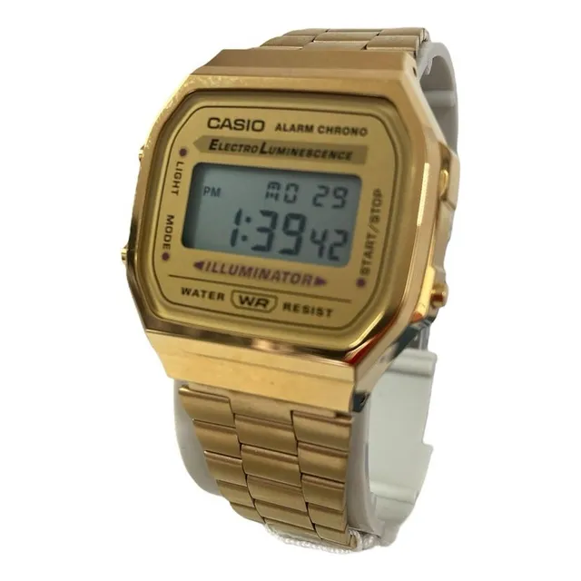 Reloj Casio Original Digital Vintage Dorado Metal Dama