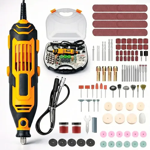 Micro Retífica Elétrica 400W KNakasaki Com 212 Acessórios Eixo
