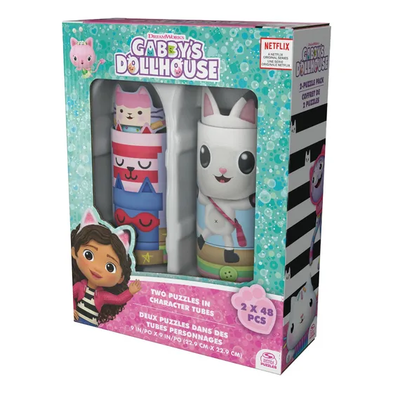 Set De 2 Puzzles Gatitubos Gabby Dollhouse.