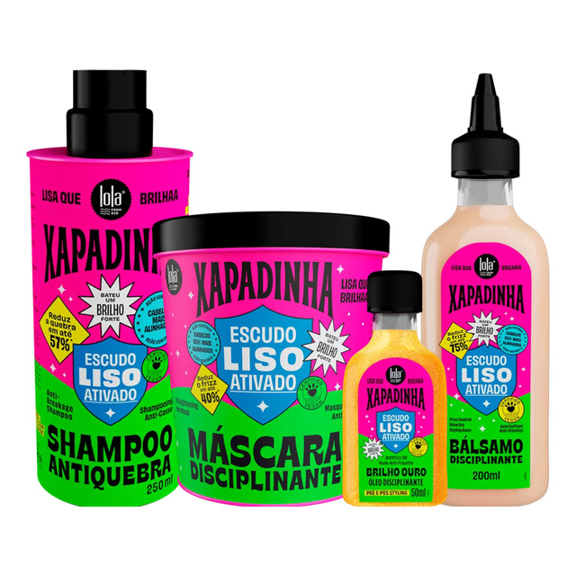 Lola Xapadinha Shampoo + Mascara 450ml + Balsamo + Óleo Lola Xapadinha Shampoo + Mascara 450ml + Balsamo + Óleo