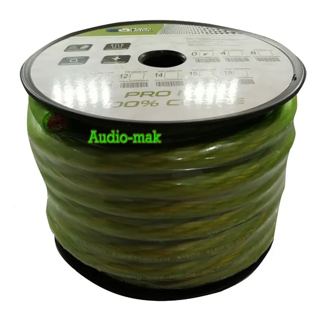 Rollo De Cable Para Corriente Cal. 0 Carbon 15mt Pro Max