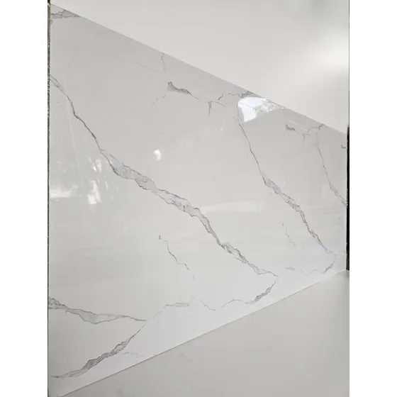 Lamina Pvc Marmolizado Blanco Carrara 3mm Rígido 122x244 