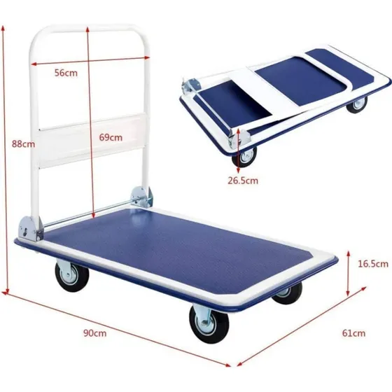 Carro De Carga Con Plataforma Plegable 300kg
