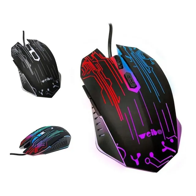 Mouse Gamer Rgb 6d Laser Weibo 3200 Dpi Pc Usb