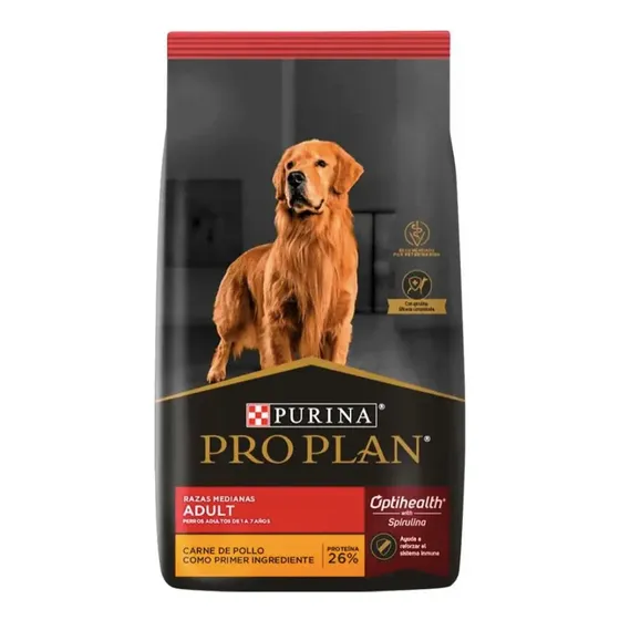 Pro Plan Optihealth Adulto Raza Med Sabor Pollo Y Arroz 12kg