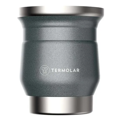 Mate vaso Termolar 1505EBR plomo con diseño lisa