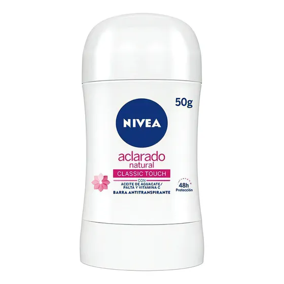 Desodorante Nivea Aclarado Natural Classic Touch Barra 50 Gr