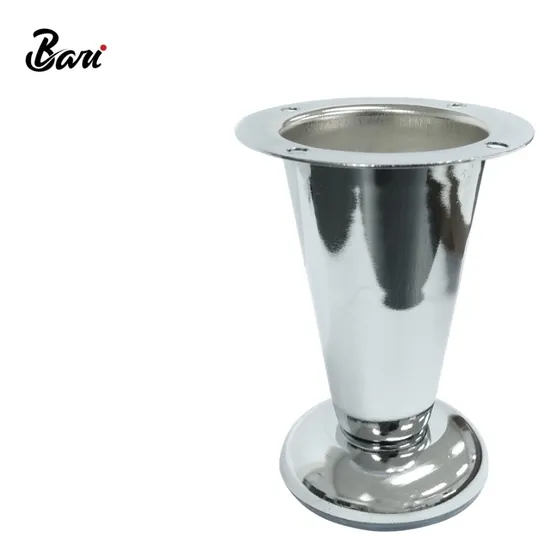 Pata Para Mueble De Acero Cromado Conica 10 Cm