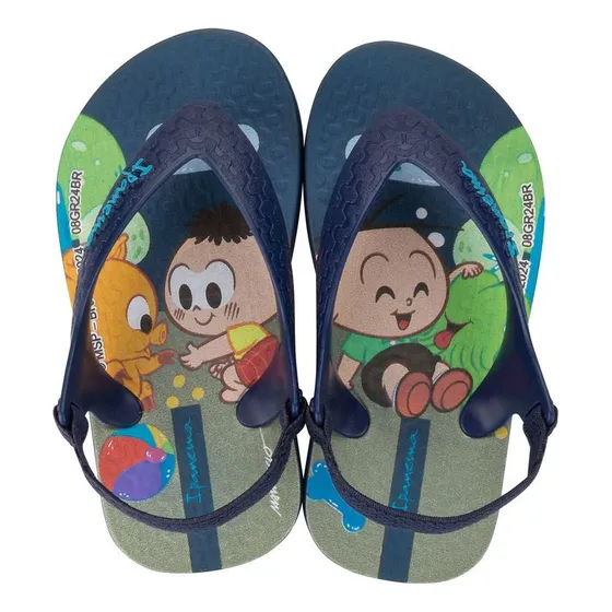 Chinelo Infantil Ipanema Menino Turma Da Mônica Elástico