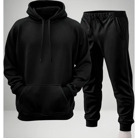 Conjunto Calça E Blusa De Moletom Liso Masculino Unissex