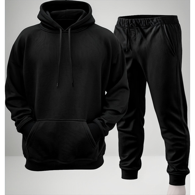 Conjunto Calça E Blusa De Moletom Liso Masculino Unissex Conjunto Calça E Blusa De Moletom Liso Masculino Unissex