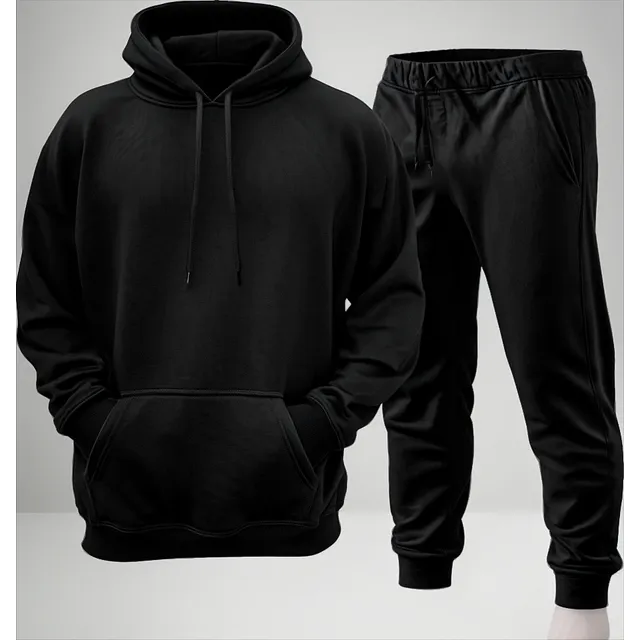 Conjunto Calça E Blusa De Moletom Liso Masculino Unissex