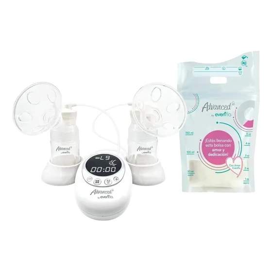 Extractor Evenflo Eléctrico Doble + Regalo Bolsas Para Leche